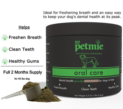 Oral Care Powder for Dogs | 60 scoops in a jar