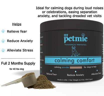Calming Comfort Powder for Dogs | 60 Scoops in a Jar