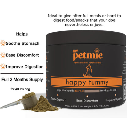 Happy Tummy Powder for Dogs | 60 scoops in a jar