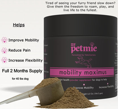 Mobility Maximus Powder for Dogs | 60 scoops in a jar