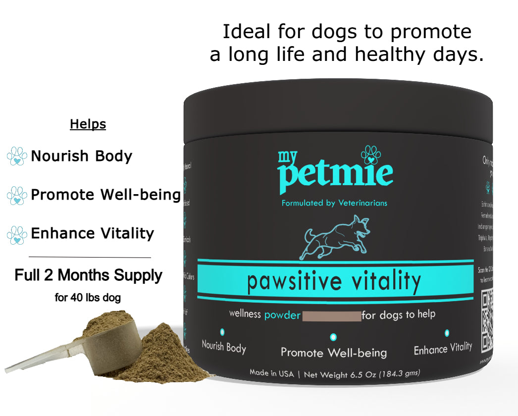 Pawsitive Vitality Powder for Dogs | 60 scoops in a jar