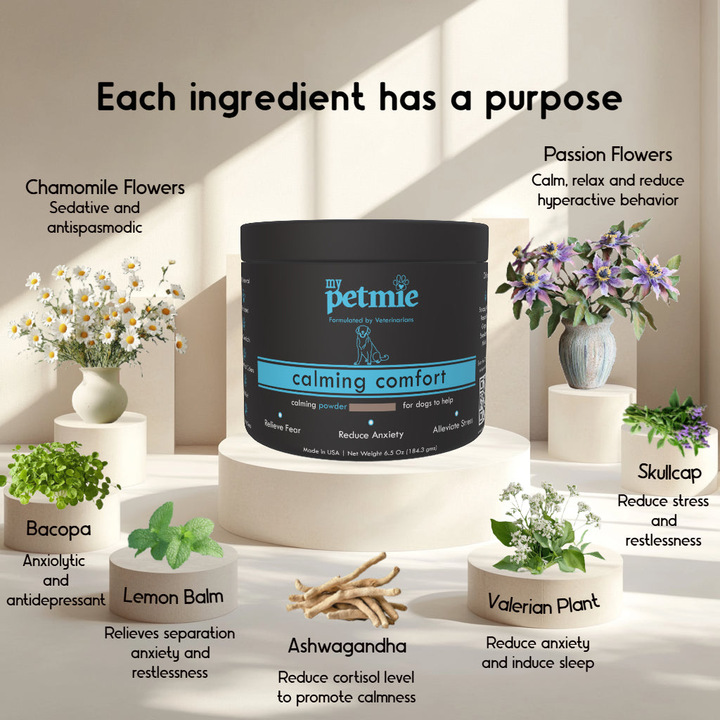 Calming Comfort Powder for Dogs | 60 Scoops in a Jar