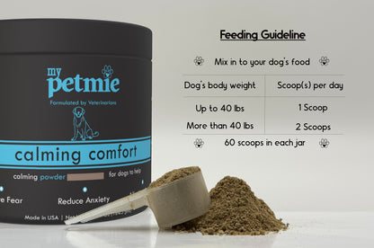 Calming Comfort Powder for Dogs | 60 Scoops in a Jar